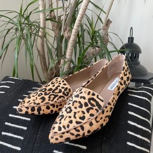 Size 8 Leopard Cheetah Steve Madden Leather Cowhide Flats